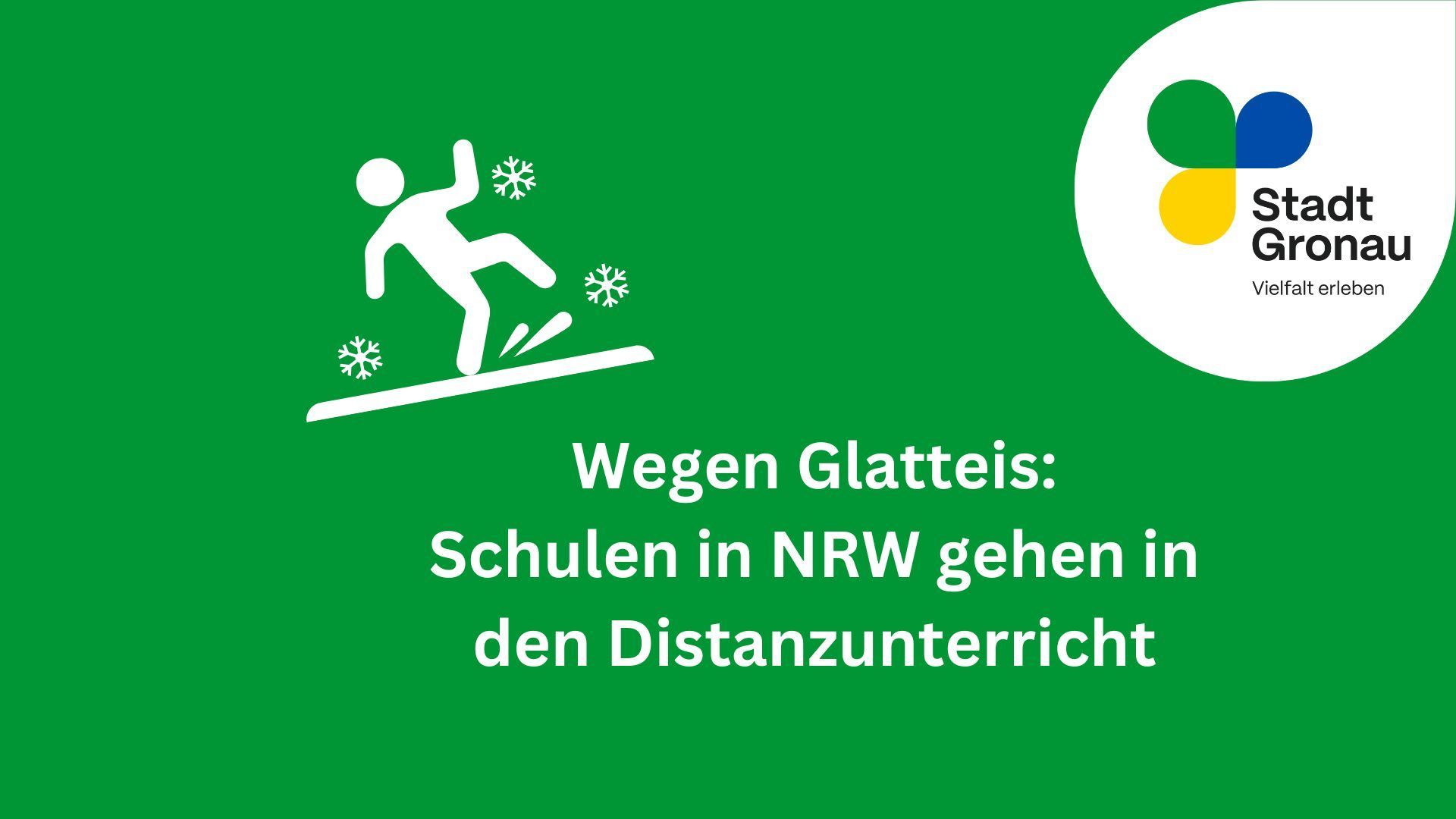 Grafik mit der Info, dass die Schulen in NRW in den Distanzunterricht gehen