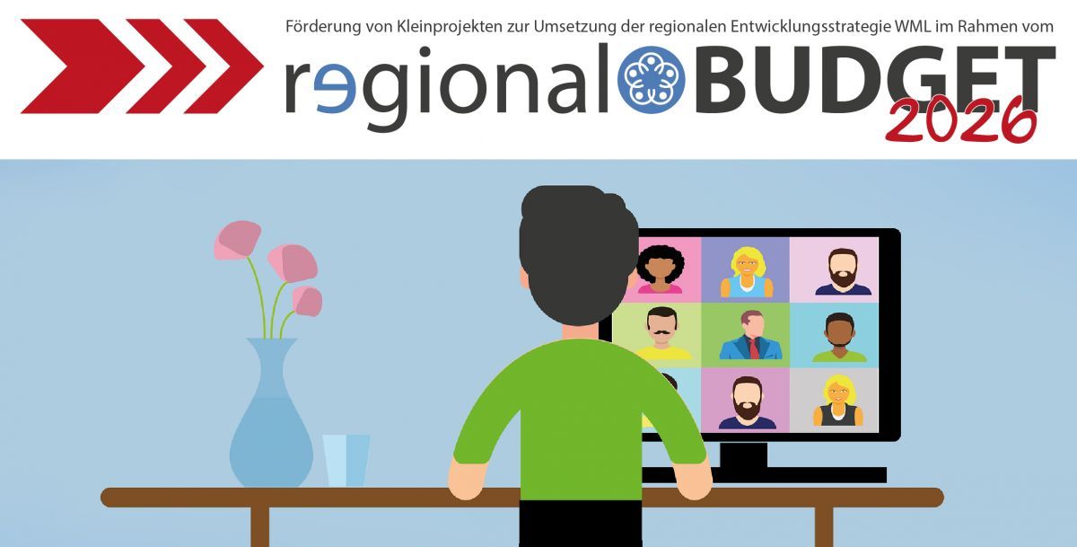 Grafik mit einem Menschen vor einem Bildschirm