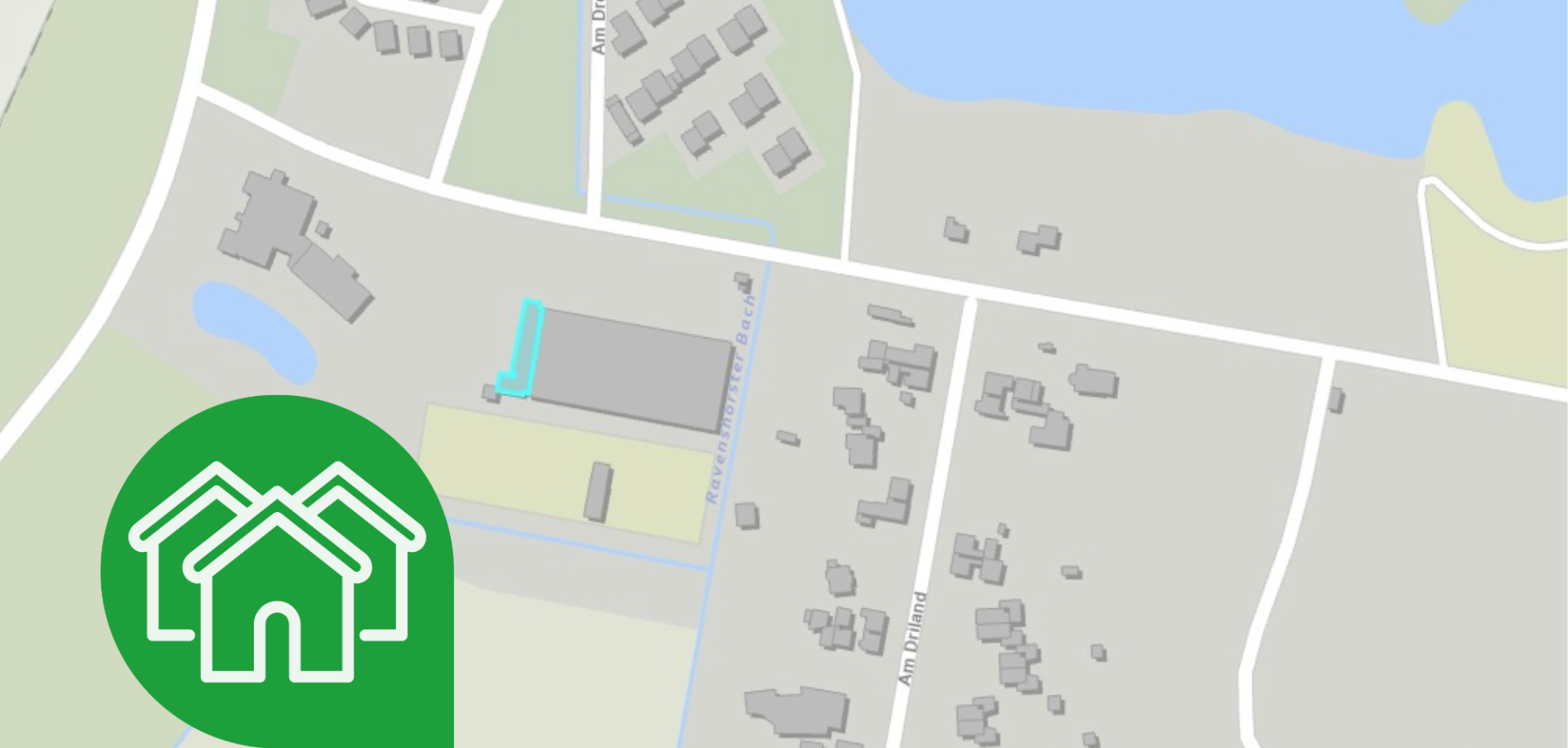 Grafik zum Grundstücksverkauf der ehemaligen Tennishalle, Brechter Weg 4