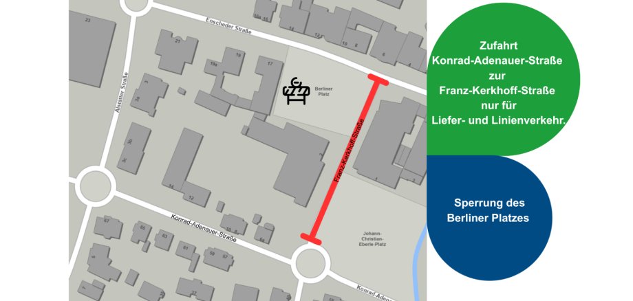 Grafik Sperrung des Berliner Platzes