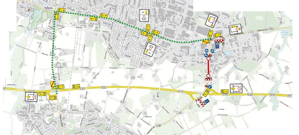 Straßenübersicht rund um die Steinfurter Straße