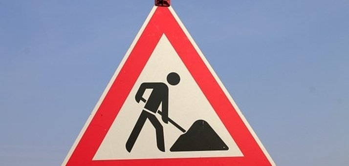 Baustellenschild
